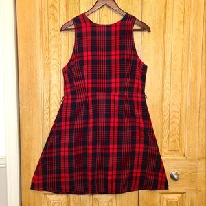 Red Tartan sleeveless dress / Twik Simons